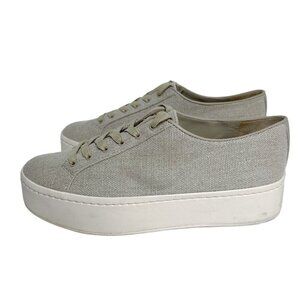 Vince Weber Canvas Flatform Sneakers in Linen Platform Women's Size 6.5